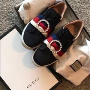 GUCCI Ace Web Bow (satin)